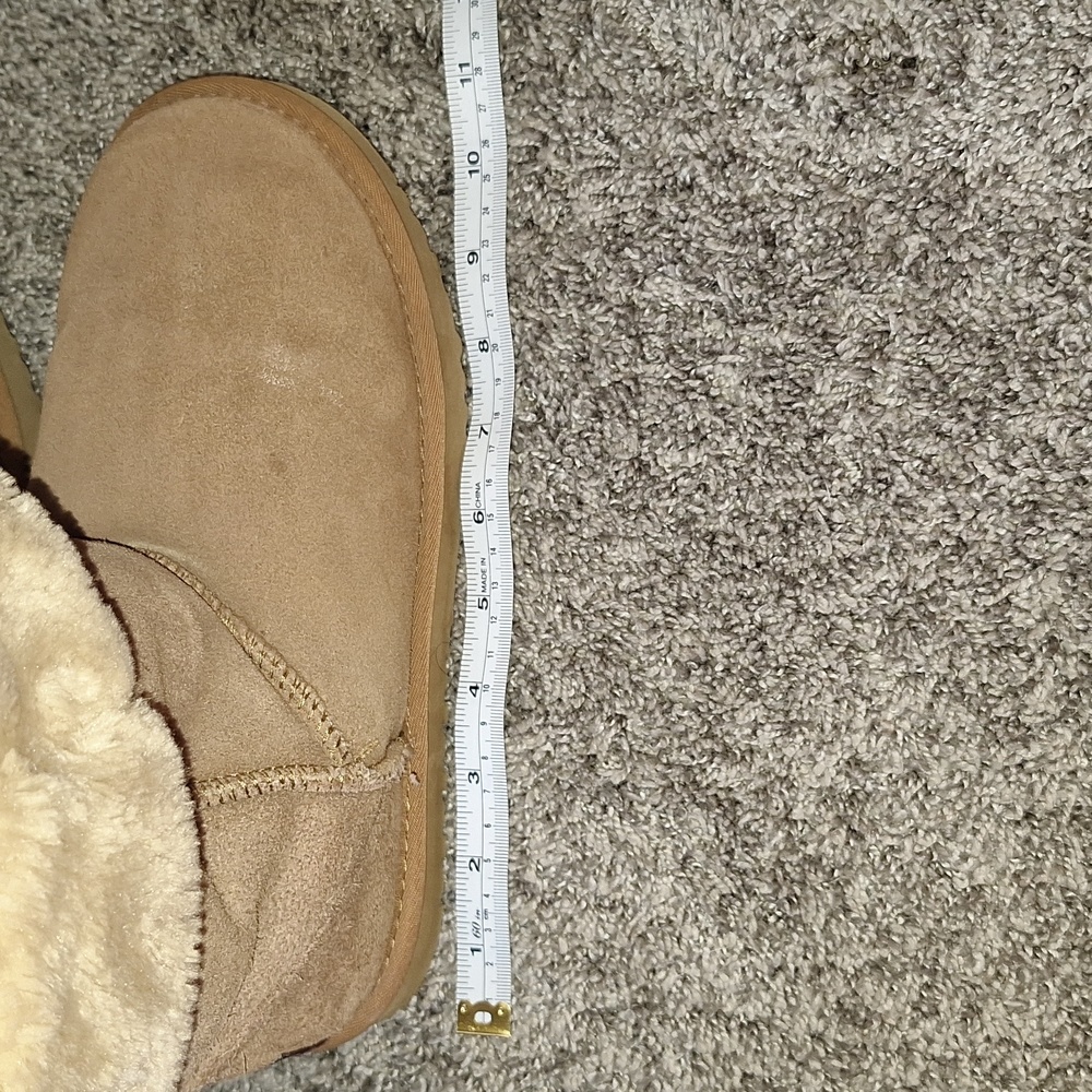 UGG Australia classic tall suede sheepskin leather faux fur boots - 9 - tan - Picture 10 of 12